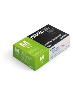 Guantes de nitrilo sin polvo negros 2