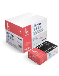 Guantes de nitrilo sin polvo negros