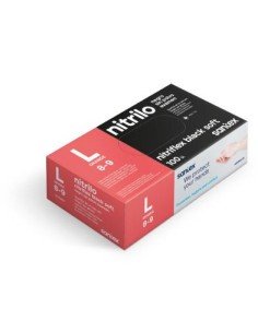 Guantes de nitrilo sin polvo negros 2