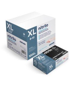 Guantes de nitrilo sin polvo Nitriflex negros
