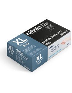 Guantes de nitrilo sin polvo Nitriflex negros 2